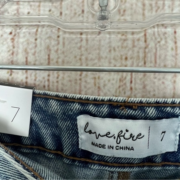 Love fire  Maxi Denim slit  Skirt size juniors 7 - Picture 4 of 10